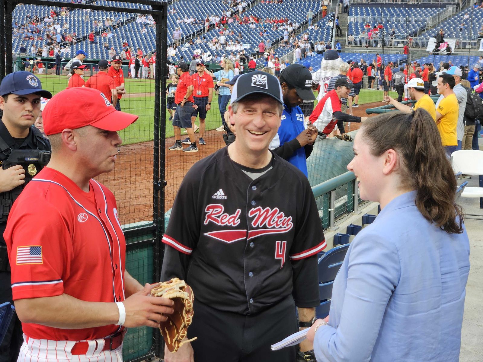 Reporting at the Congressional Baseball Game, Washington D.C. · 2024